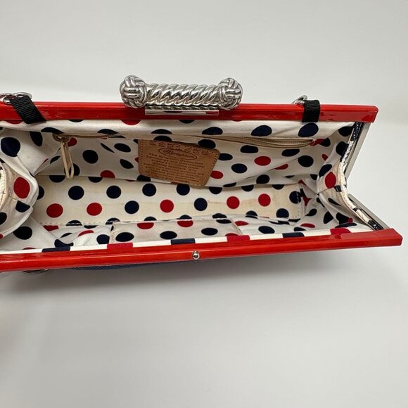 Brighton Nautical Chain Print Clutch with Chain Strap – Red, White & Blue - Picture 11 of 13